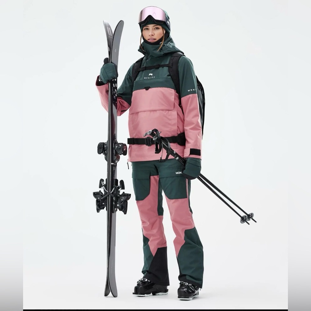 SET Snowboard Jacket & Ski Pant SET Women Dark Atlantic/Pink MEDIUM/Large